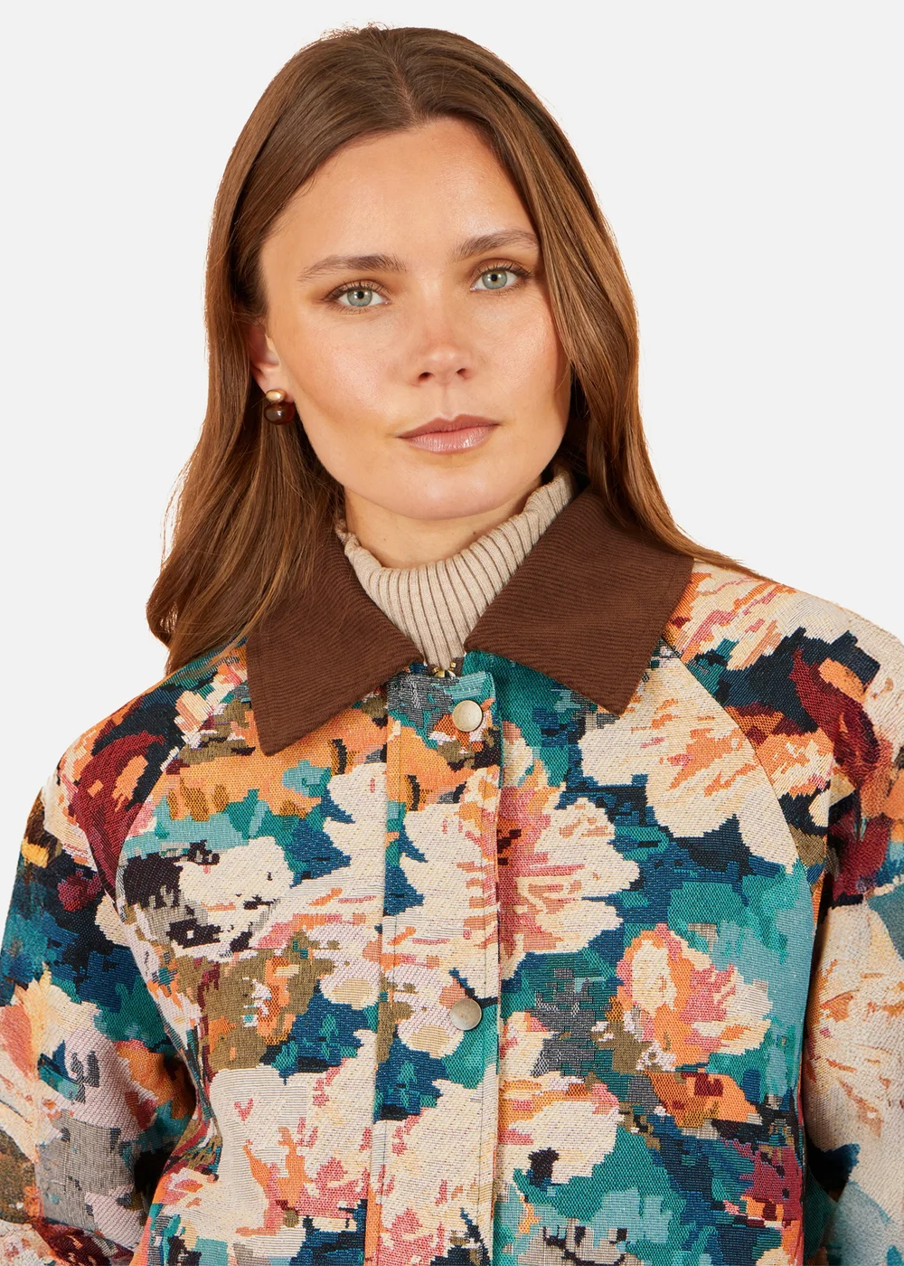 Yumi Multi Floral Woven Bomber Jacket - 12 Image 4