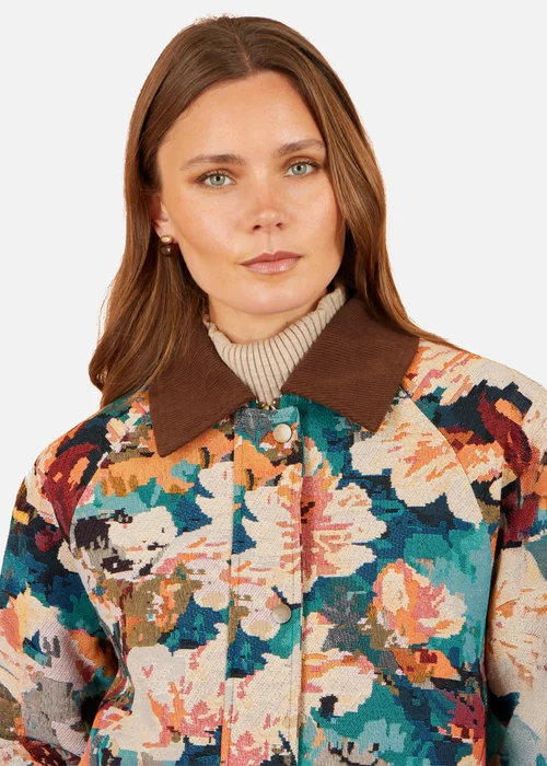 Yumi Multi Floral Woven Bomber Jacket - 12 Image 4