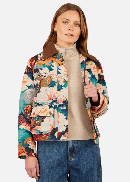 Yumi Multi Floral Woven Bomber Jacket - 12 Image 1