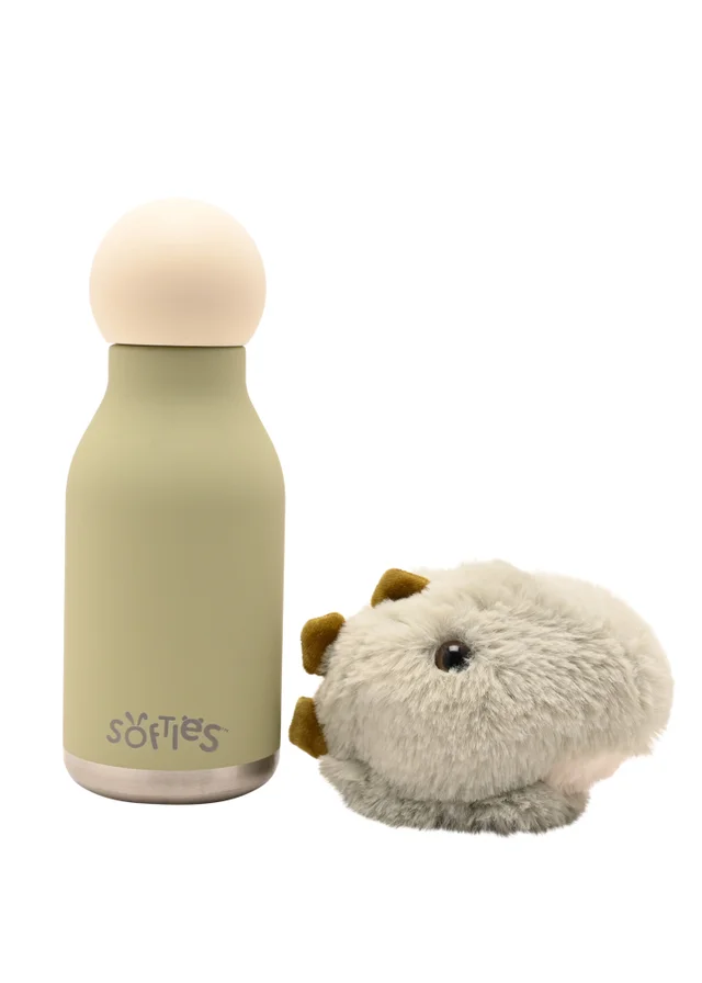 Softies Tommy The Plush T-Rex Green Stainless Steel Water Bottle