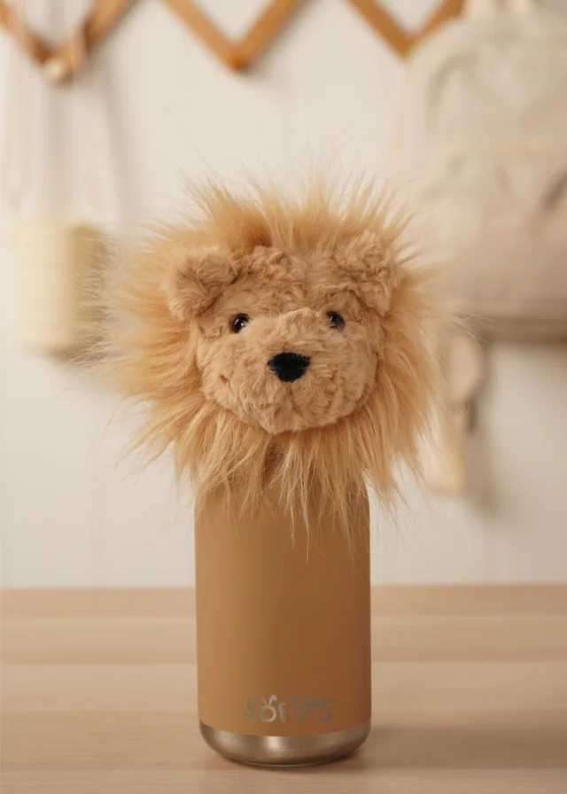 Softies Leo The Plush Lion Light Brown Stainless Steel Water Bottle