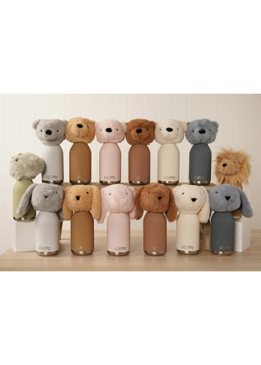 Softies Leo The Plush Lion Light Brown Stainless Steel Water Bottle - One Size Image 6