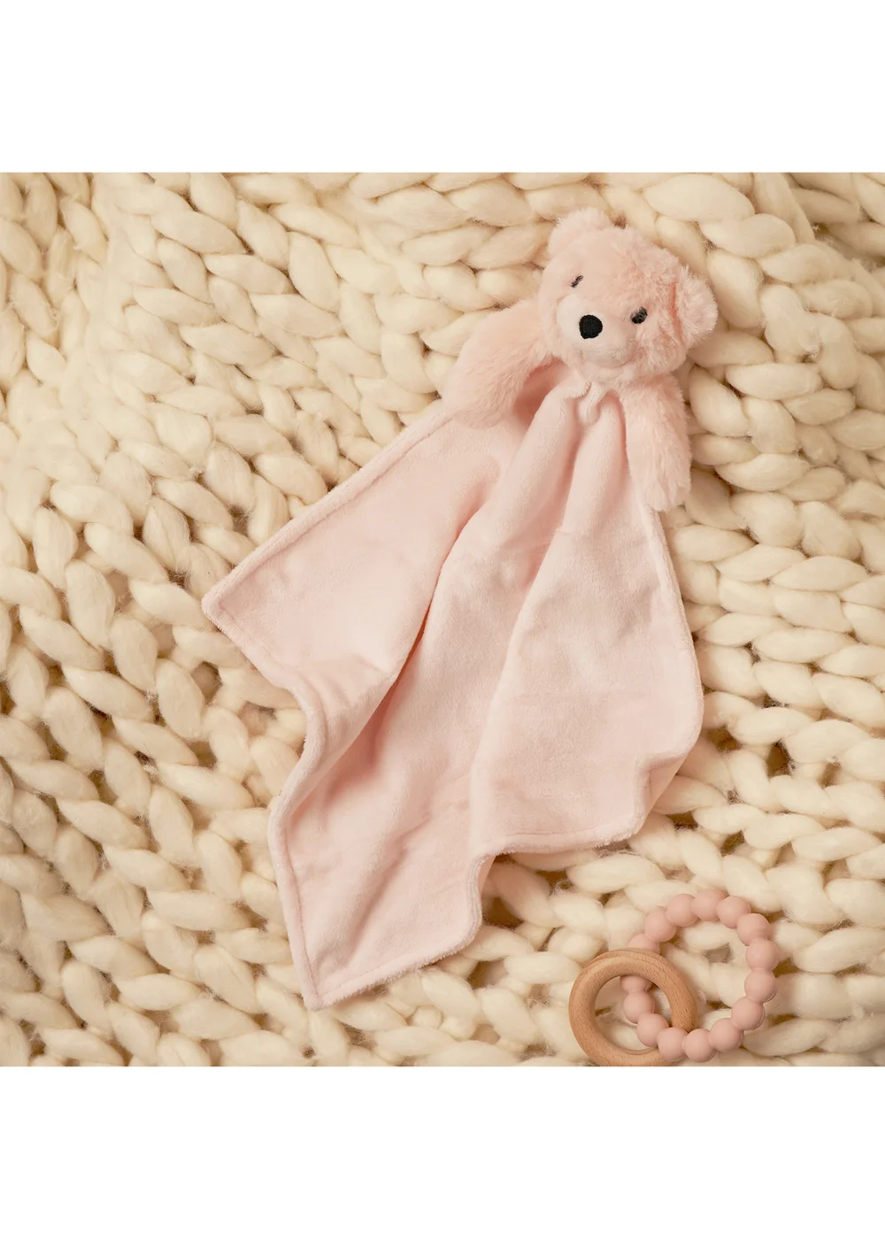 Softies Willow the Plush Pink Bear - Baby Comforter - One Size Image 1