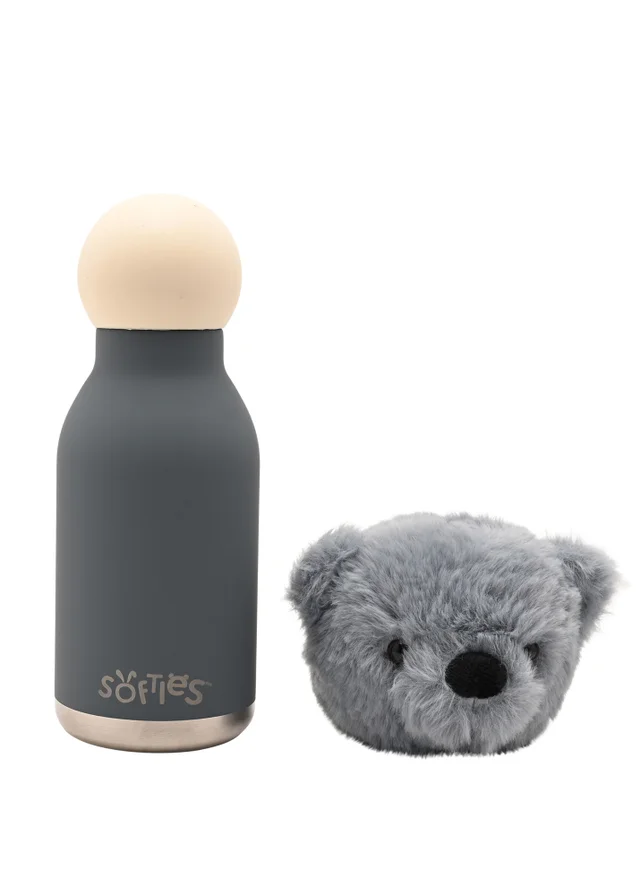 Softies Pip The Plush Teddy Petrol Blue Stainless Steel Water Bottle
