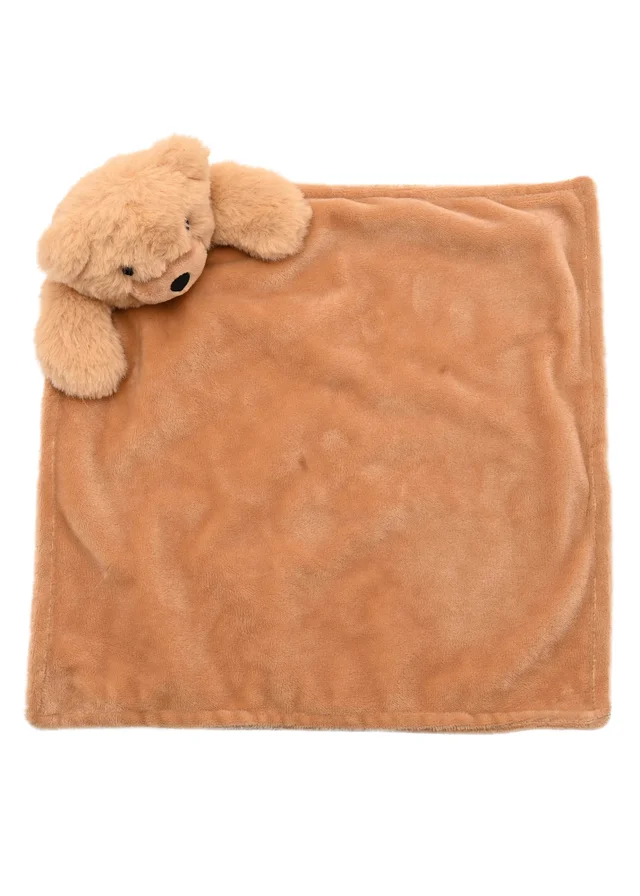 Softies Baby Comforter - Hudson Bear - Light Brown Two Side Short Plush