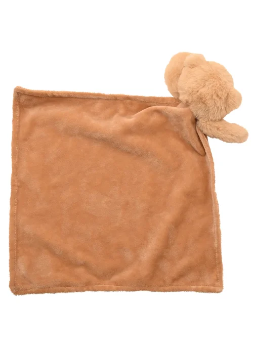 Softies Baby Comforter - Hudson Bear - Light Brown Two Side Short Plush - One Size Image 4