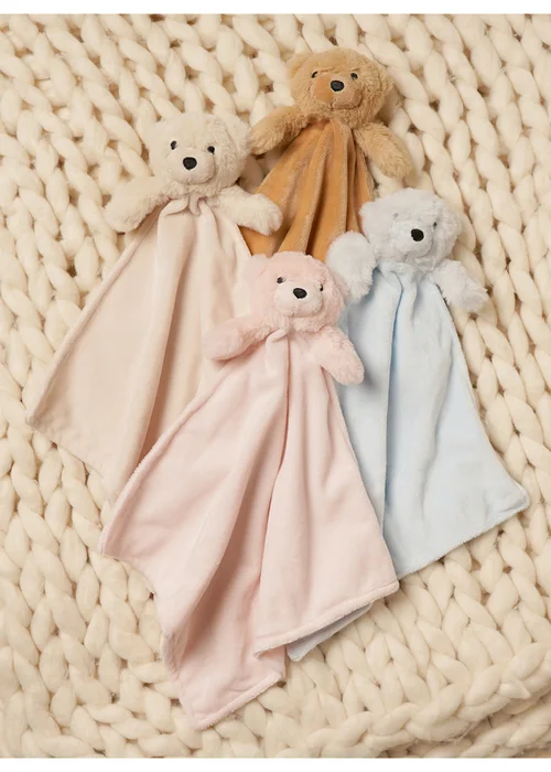 Softies Baby Comforter - Lola Bear - White Two Side Short Plush - One Size Image 5