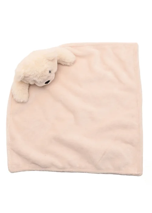 Softies Baby Comforter - Lola Bear - White Two Side Short Plush - One Size Image 2