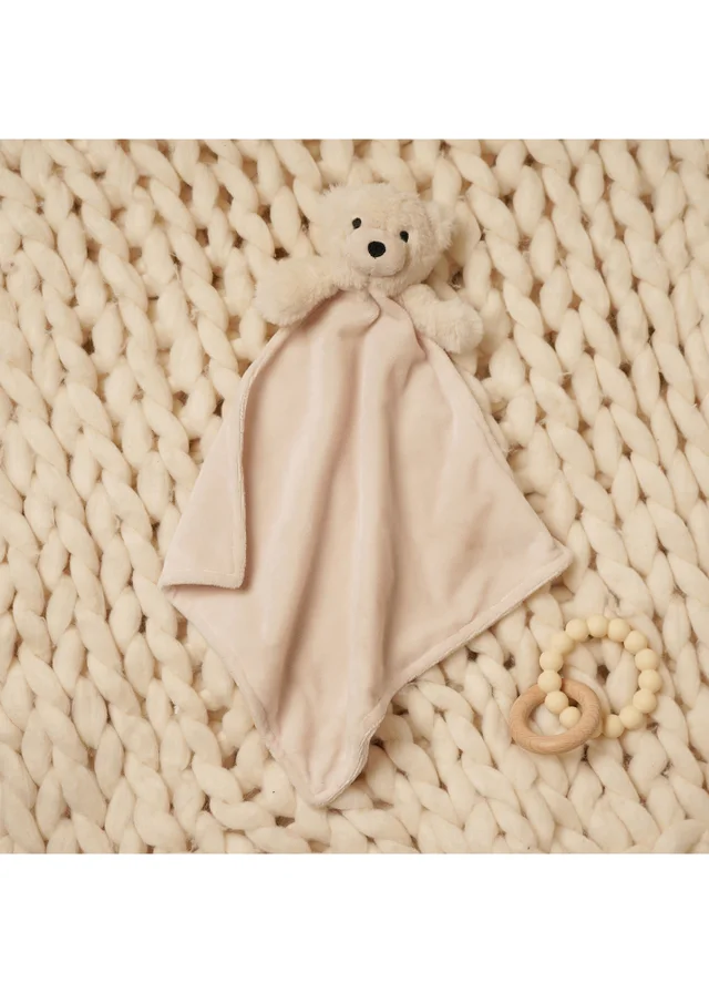 Softies Baby Comforter - Lola Bear - White Two Side Short Plush