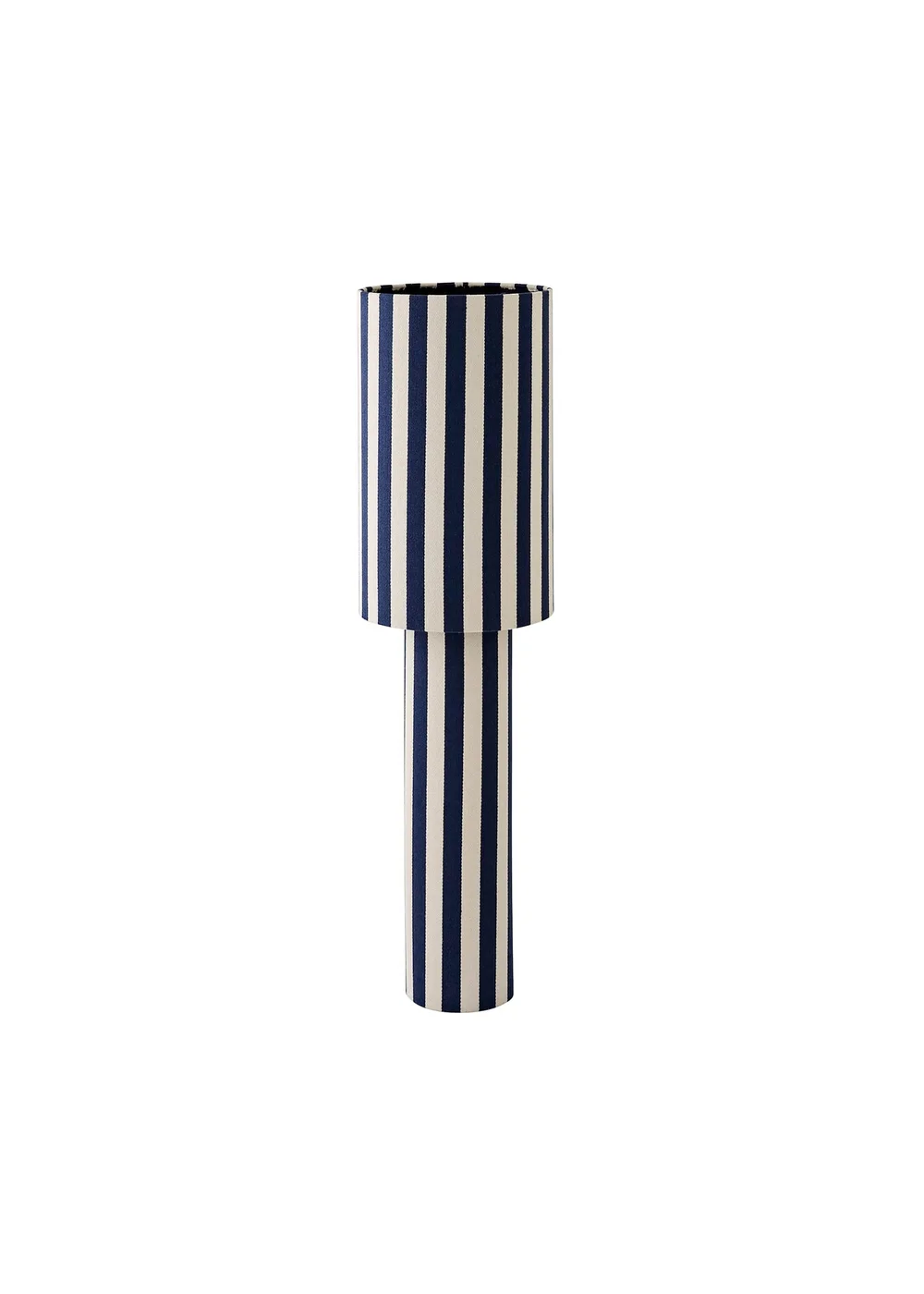 ValueLights Florence Navy Deckchair Stripe Linen Midi Floor Lamp With Warm White Bulb - One Size Image 5