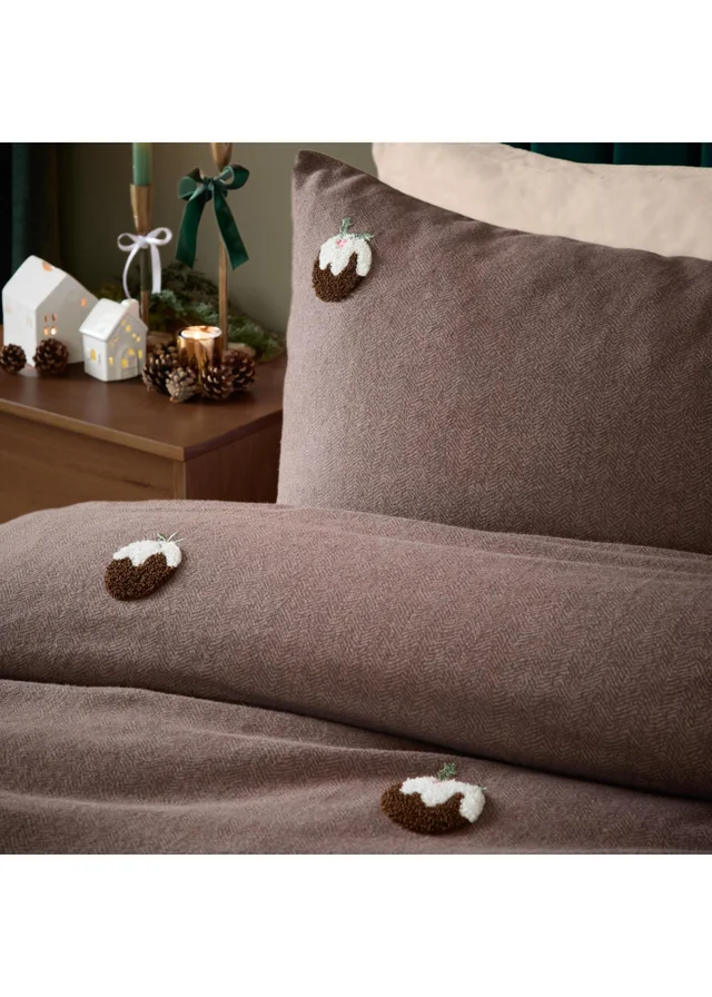 Furn Christmas Pudding Tufted King Duvet Sets Chocolate