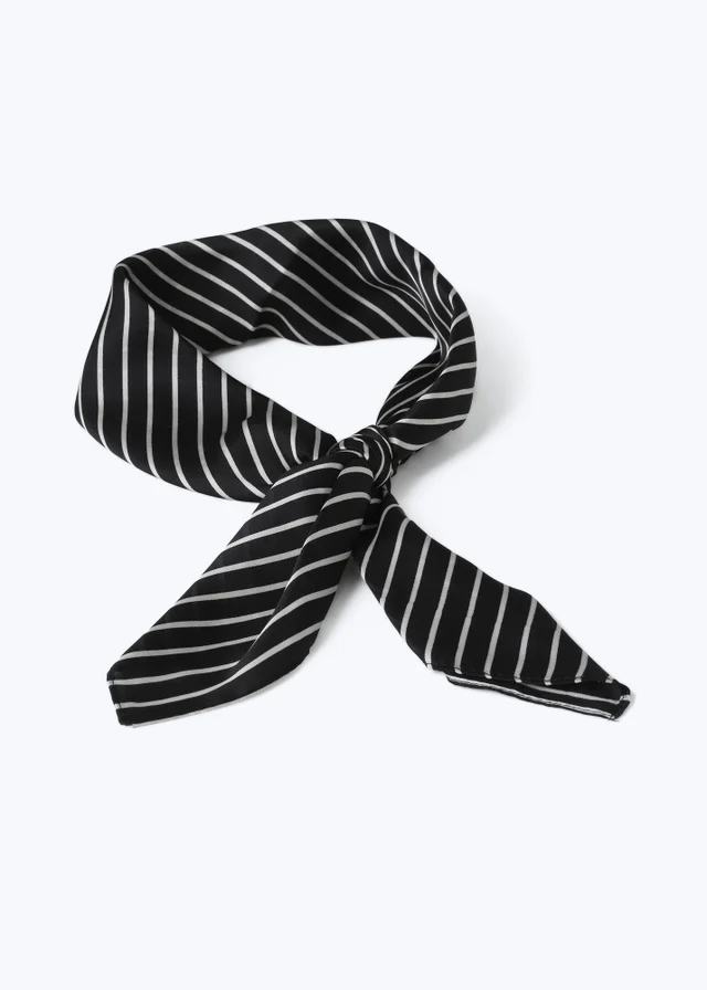 Muse Black and White Stripe Scarf