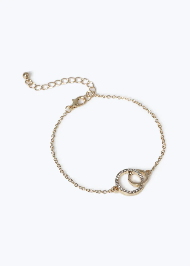 Muse Gold Double Circle Bracelet