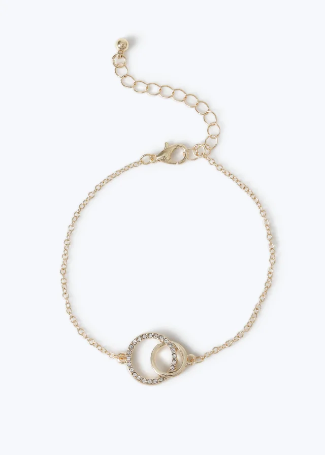 Muse Gold Double Circle Bracelet