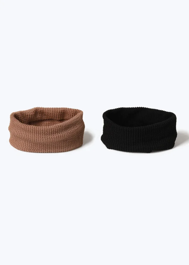 Muse 2 Pack Black & Brown Headbands