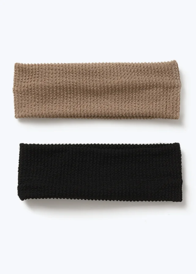 Muse 2 Pack Black & Brown Headbands
