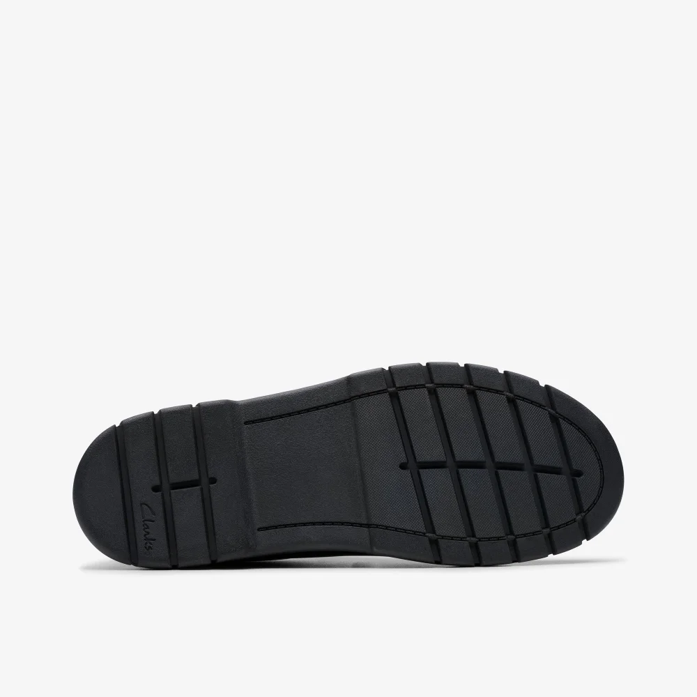 Clarks School Boys Black Branch Low Youth Leather Wide - 4 Image 5