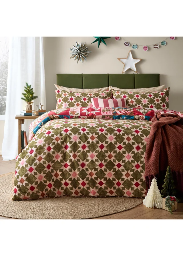Furn Fika Double Reversible Festive Duvet Sets Multi