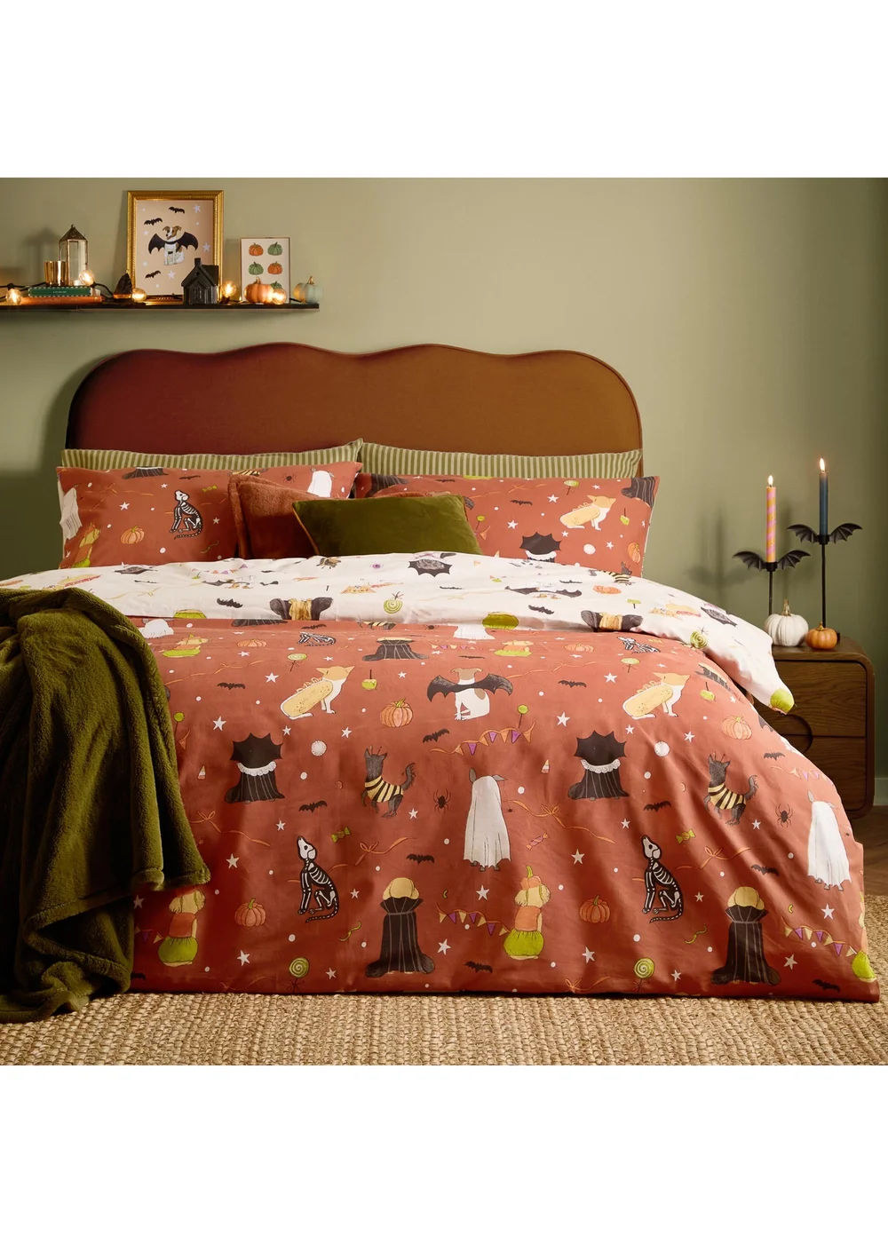 Furn Howl-O-Ween King Reversible Duvet Sets Multi - Double Image 2