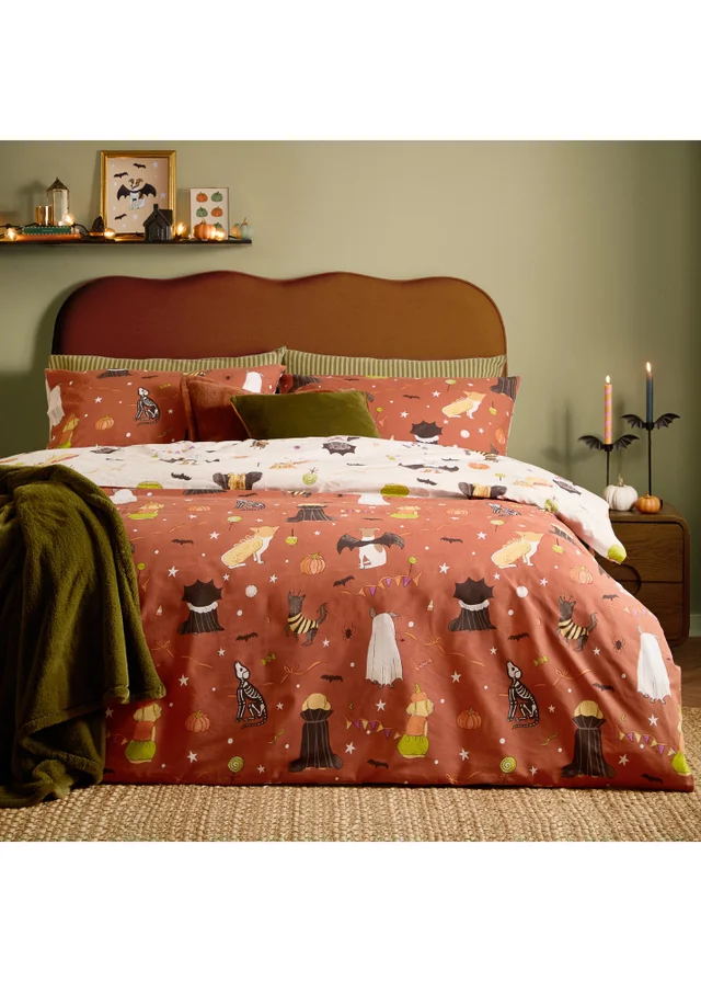 Furn Howl-O-Ween King Reversible Duvet Sets Multi