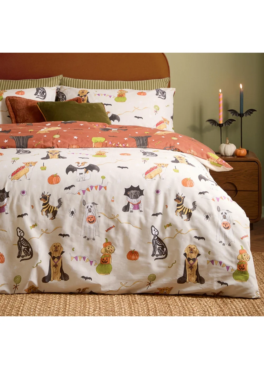 Furn Howl-O-Ween King Reversible Duvet Sets Multi - Double Image 4