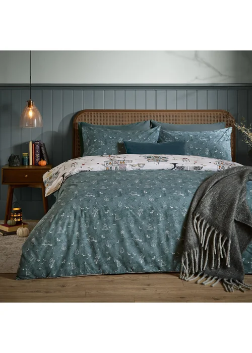Furn Ghost Town Single Reversible Halloween Duvet Sets Dusk - Double Image 2