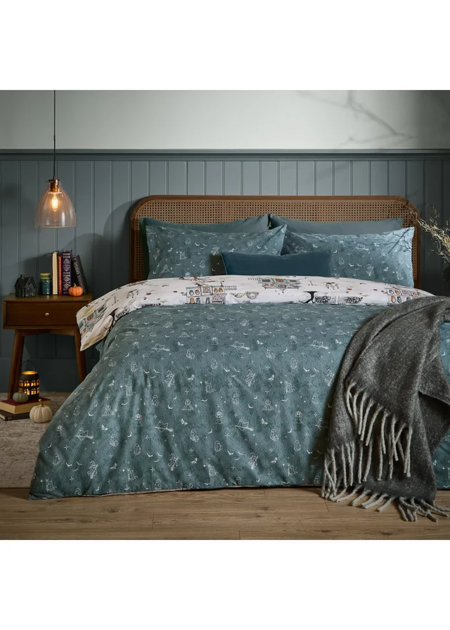 Furn Ghost Town Single Reversible Halloween Duvet Sets Dusk