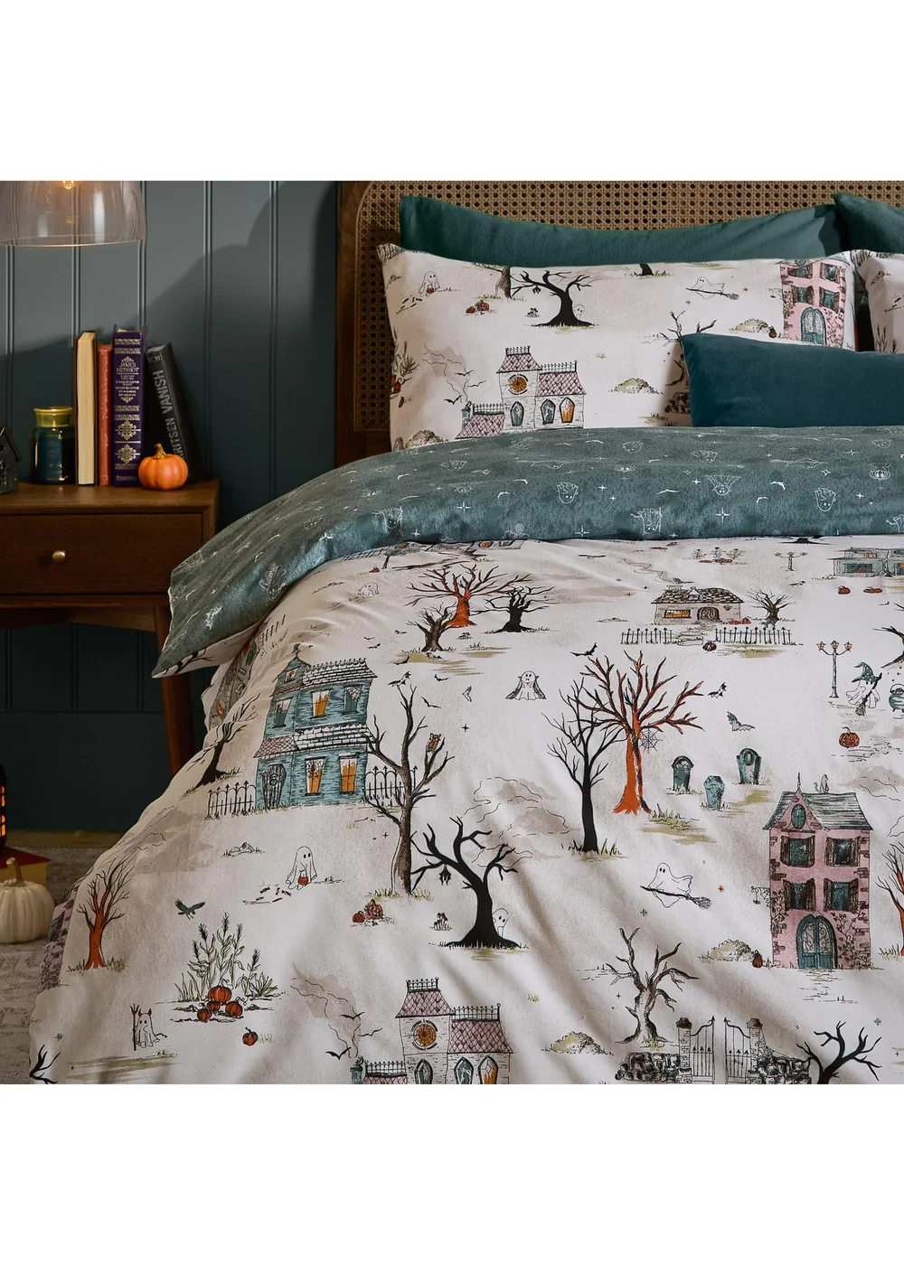 Furn Ghost Town Single Reversible Halloween Duvet Sets Dusk - Double Image 4