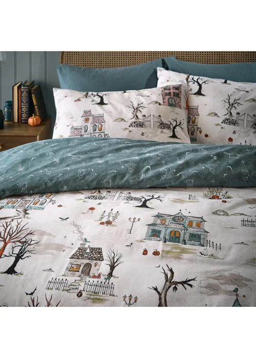 Furn Ghost Town Single Reversible Halloween Duvet Sets Dusk - Double Image 3