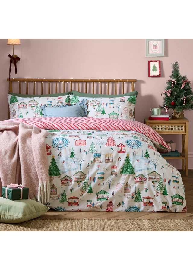 Furn Winter Wonderland King Reversible Christmas Duvet Sets Multi