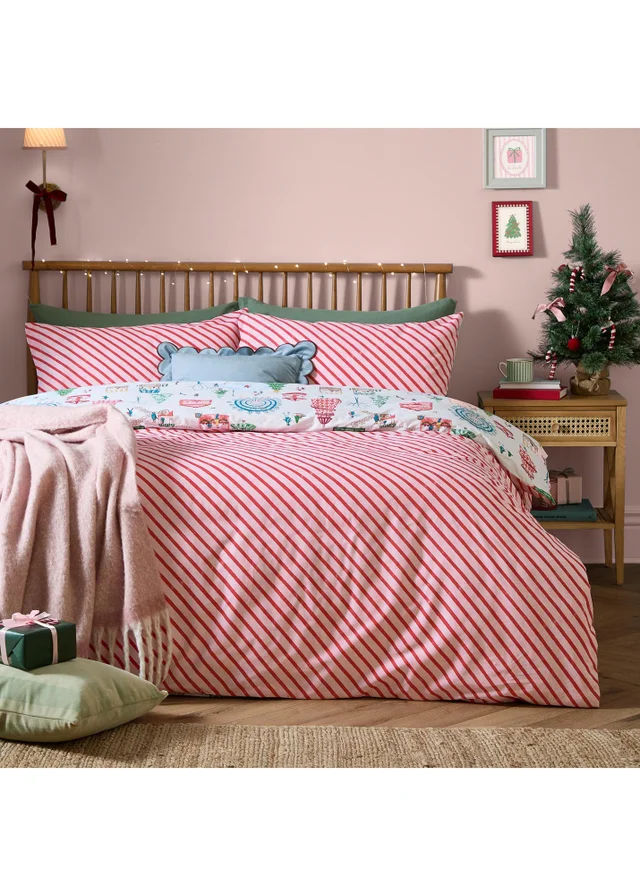 Furn Winter Wonderland King Reversible Christmas Duvet Sets Multi