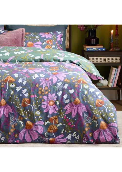 Furn Ghoul Gardens Double Halloween Reversible Duvet Sets Multi - Double Image 4