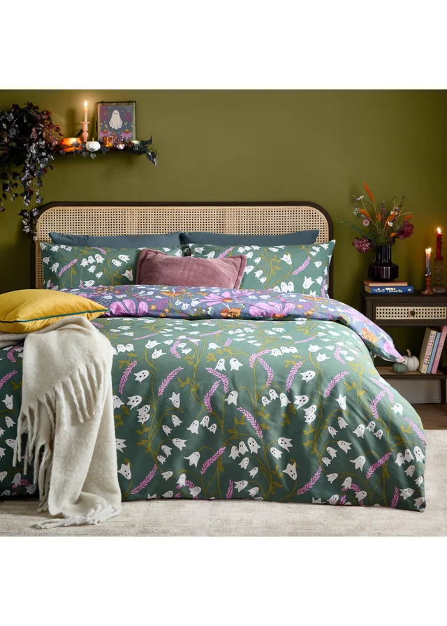 Furn Ghoul Gardens Double Halloween Reversible Duvet Sets Multi