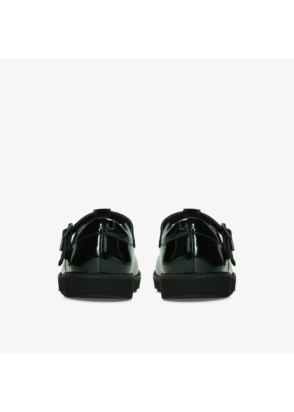 Clarks School Crown Wish Kid Black Patent Extra Wide - 9 Infants Image 5