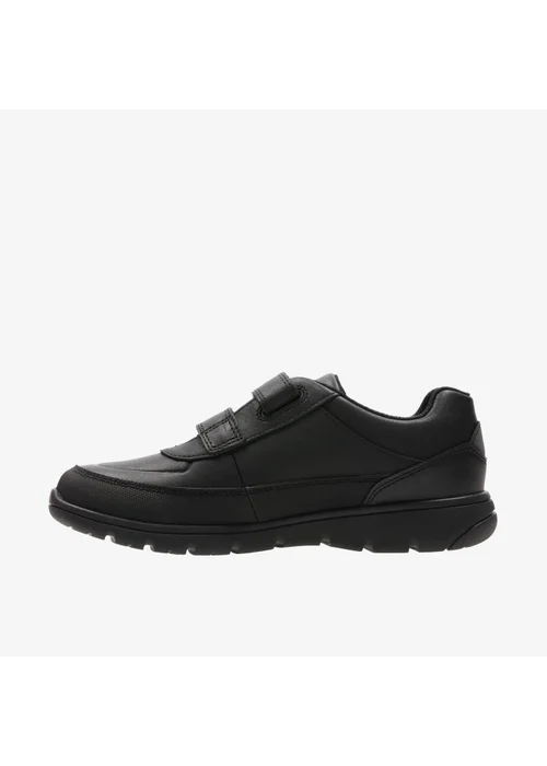 Clarks School Venture Walk Black Leather Narrow - 12.5 Infants Image 2