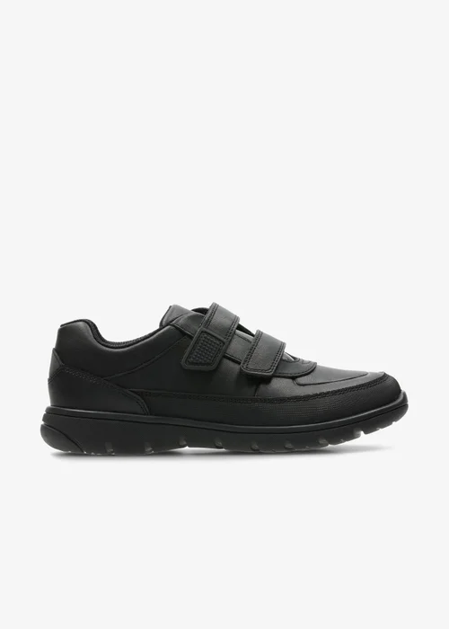 Clarks School Venture Walk Black Leather Narrow - 12.5 Infants Image 1