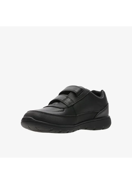 Clarks School Venture Walk Black Leather Narrow - 12.5 Infants Image 4