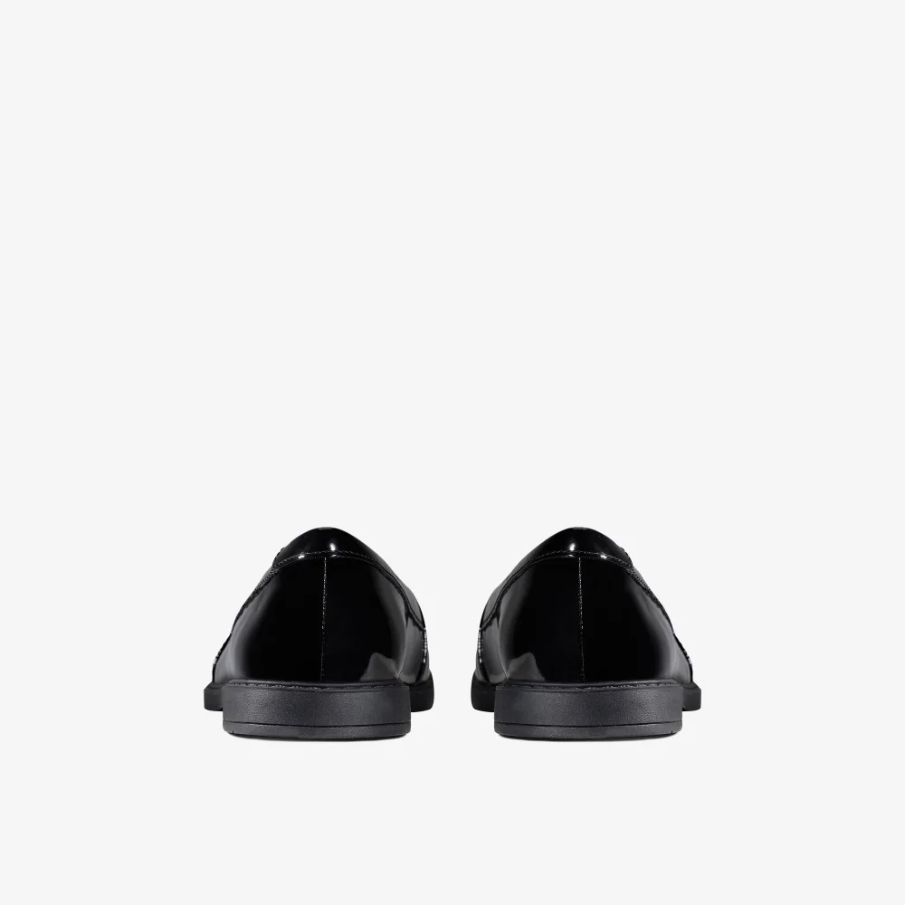 Clarks School Scala Bright Kid Black Patent Wide - 2.5 Image 5