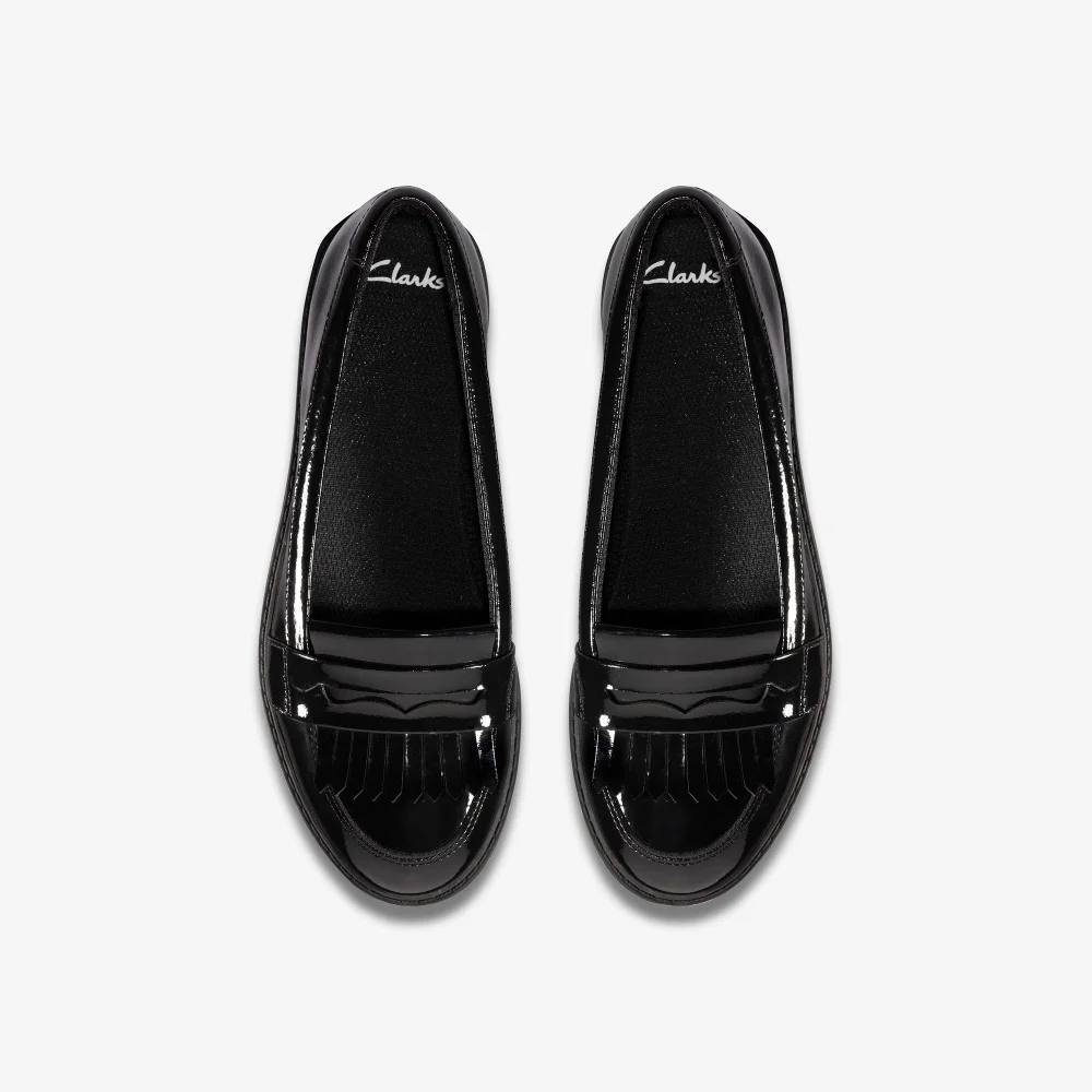 Clarks School Scala Bright Kid Black Patent Wide - 2.5 Image 6