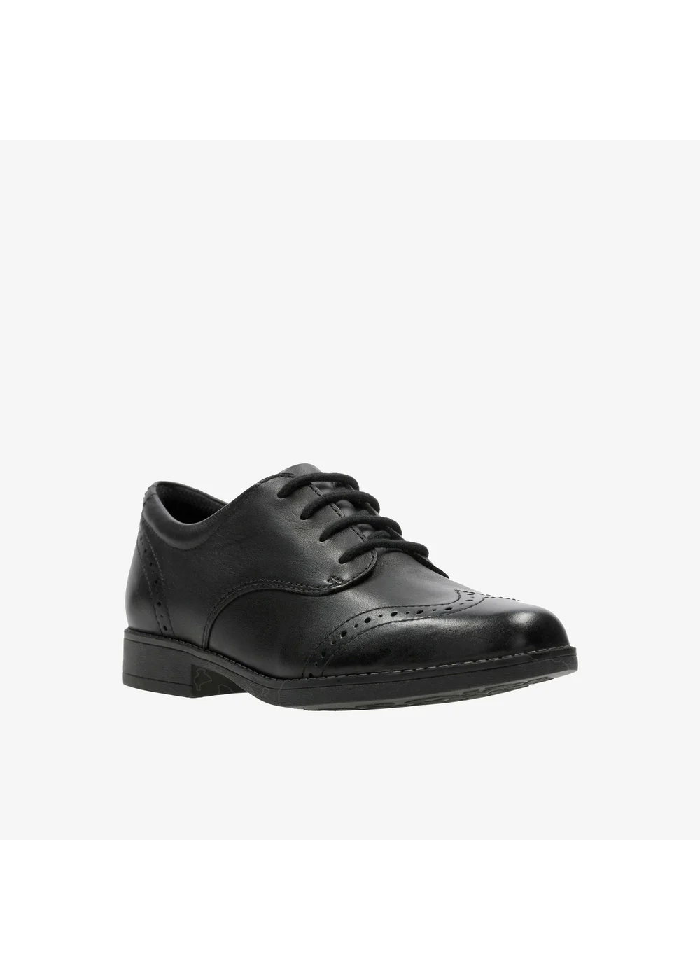 Clarks School Girls Black Sami Walk K Leather Wide - 10.5 Infants Image 3