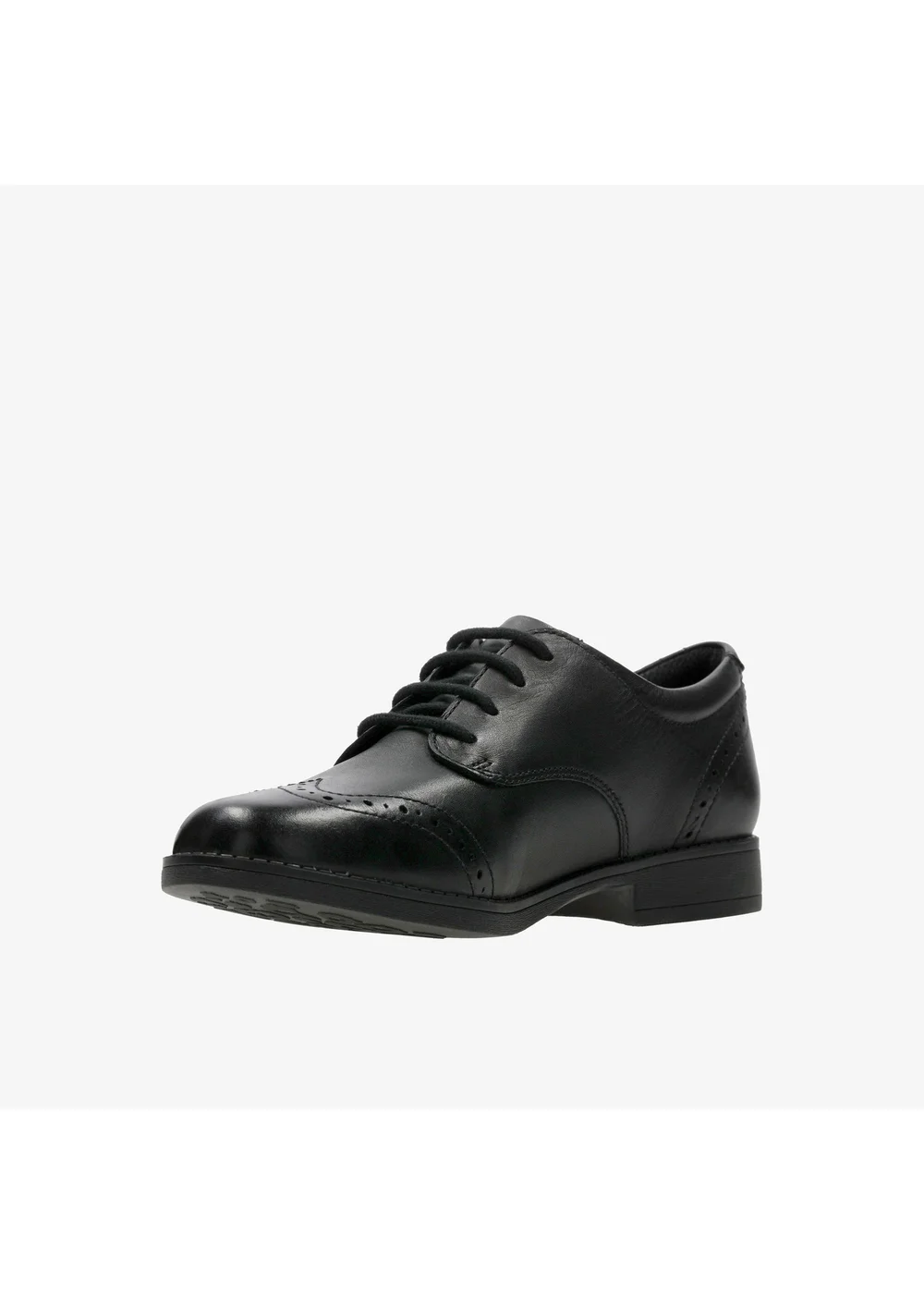 Clarks School Girls Black Sami Walk K Leather Wide - 10.5 Infants Image 4