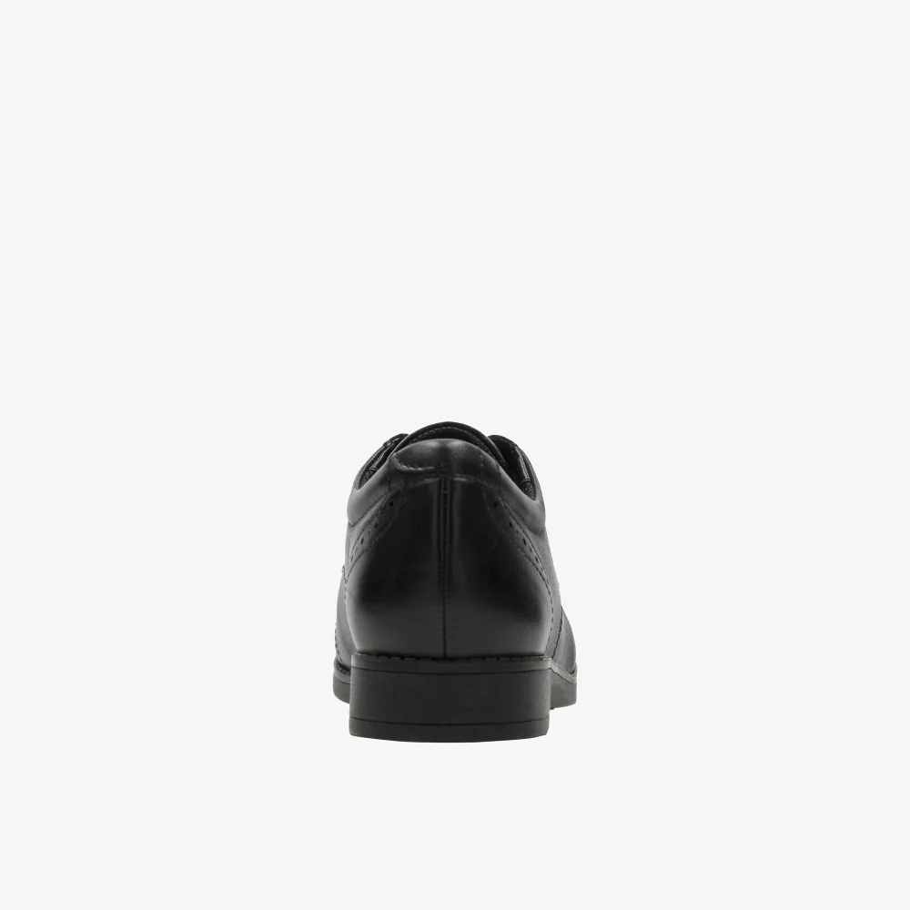 Clarks School Sami Walk K Black Leather Wide - 10.5 Infants Image 5