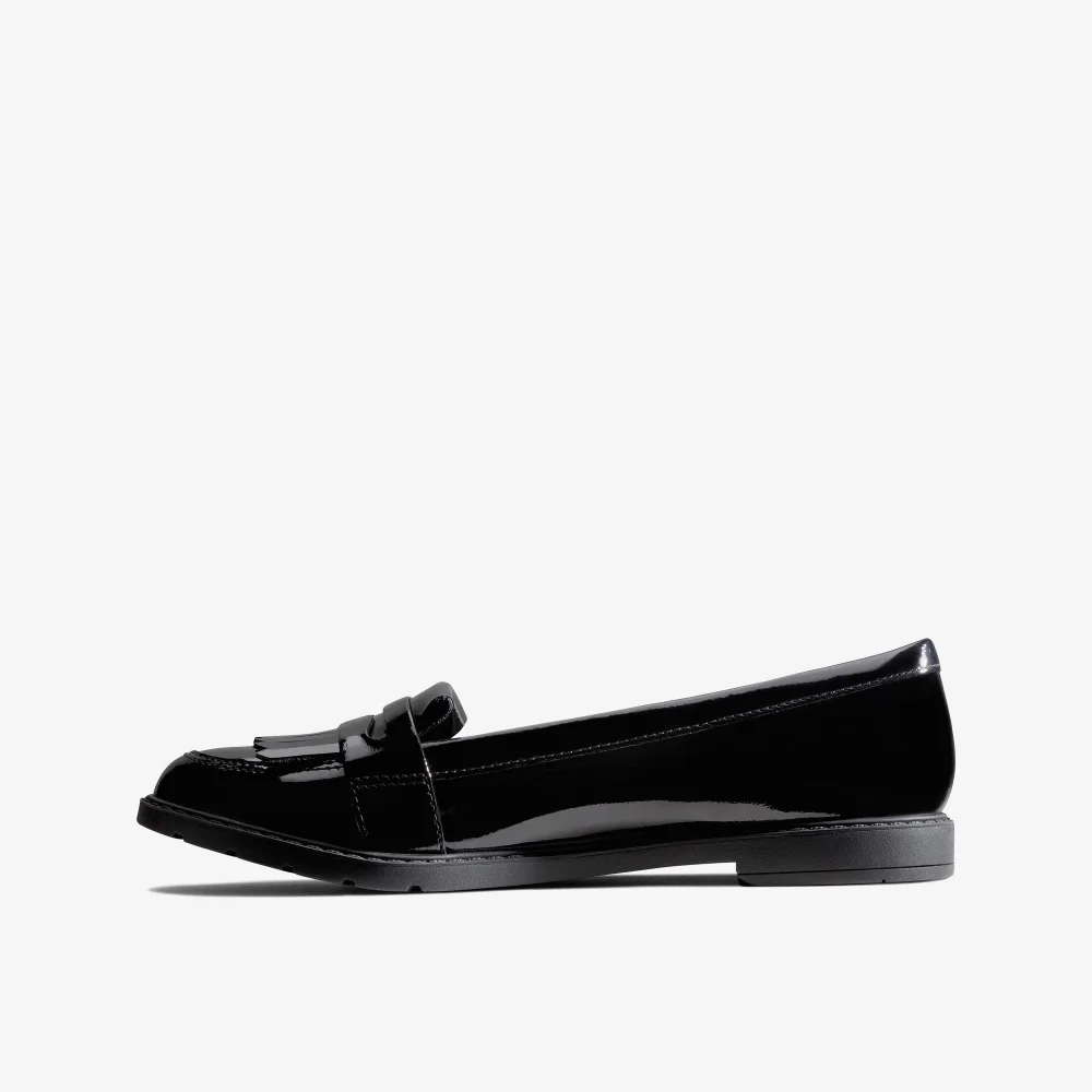 Clarks School Scala Bright Kid Black Patent Standard - 2 Image 2