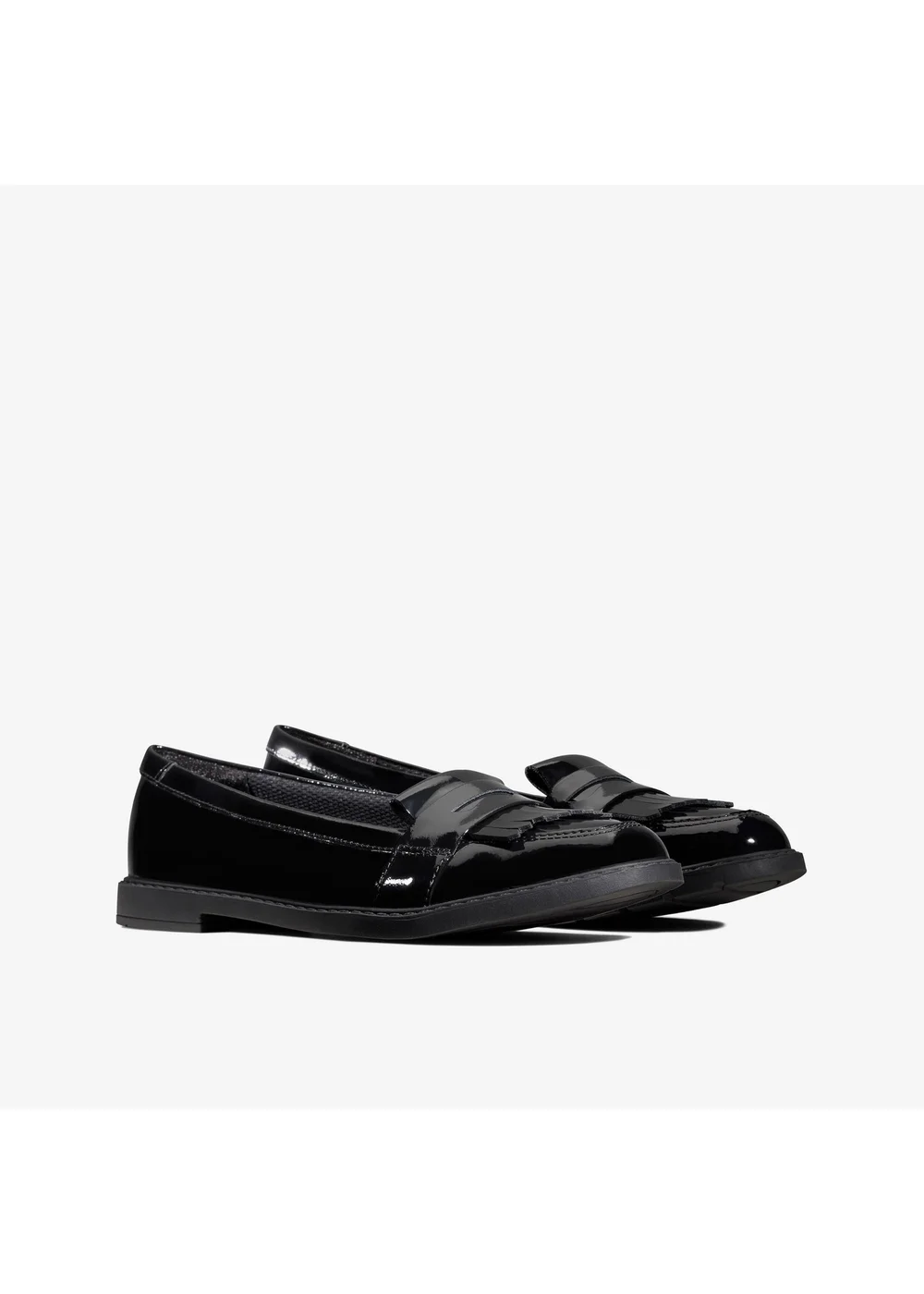 Clarks School Girls Black Scala Bright Kid Patent Standard - 2 Image 4