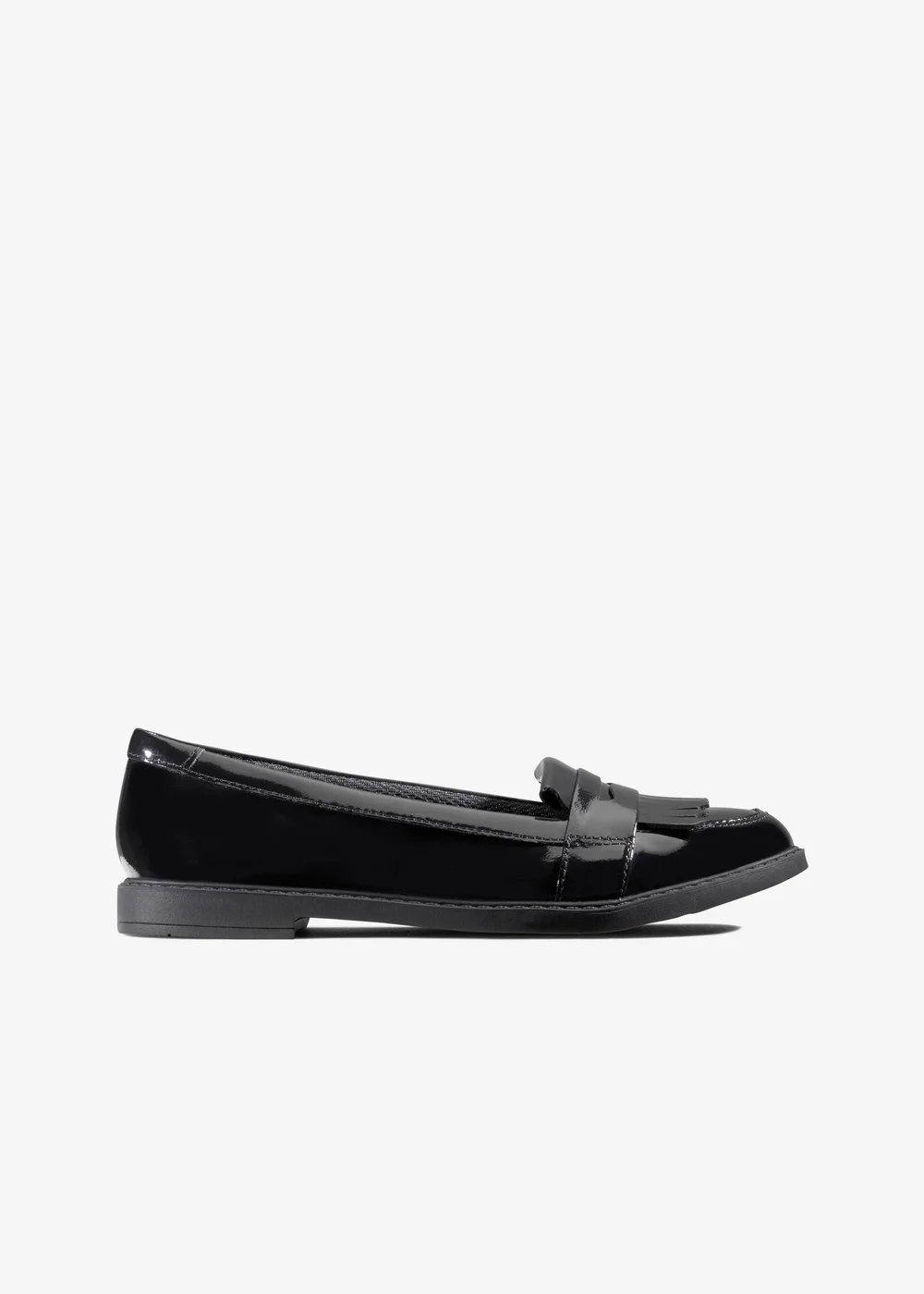 Clarks School Girls Black Scala Bright Kid Patent Standard - 2 Image 1