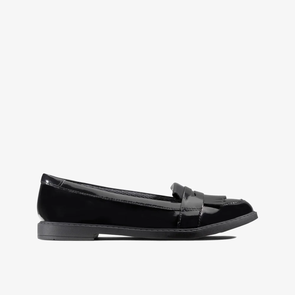 Clarks School Scala Bright Kid Black Patent Standard - 2 Image 1