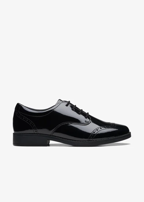 Clarks School Sami Walk Youth Black Patent Standard - 5 Image 1