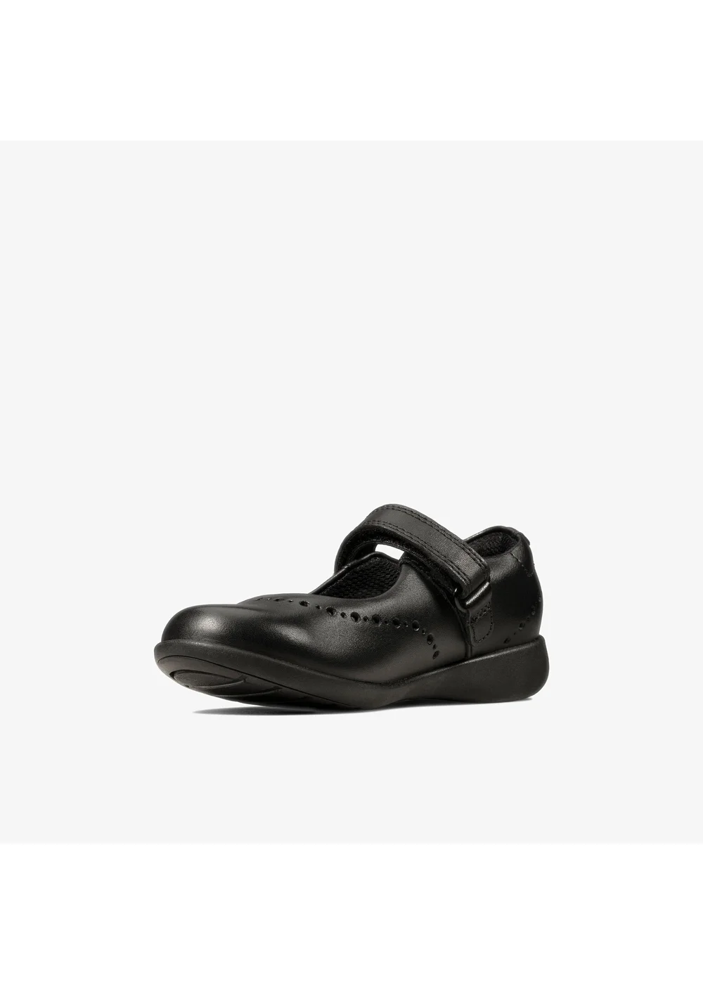 Clarks School Girls Black Etch Craft Toddler Leather Wide - 8 infants Image 4