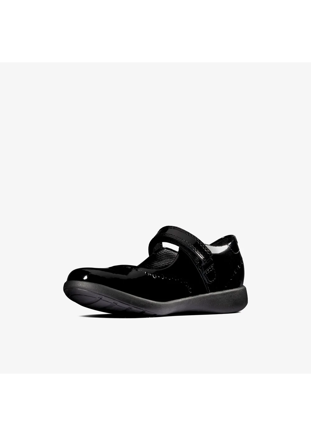 Clarks School Etch Craft Toddler Black Patent Standard - 9 Infants Image 4