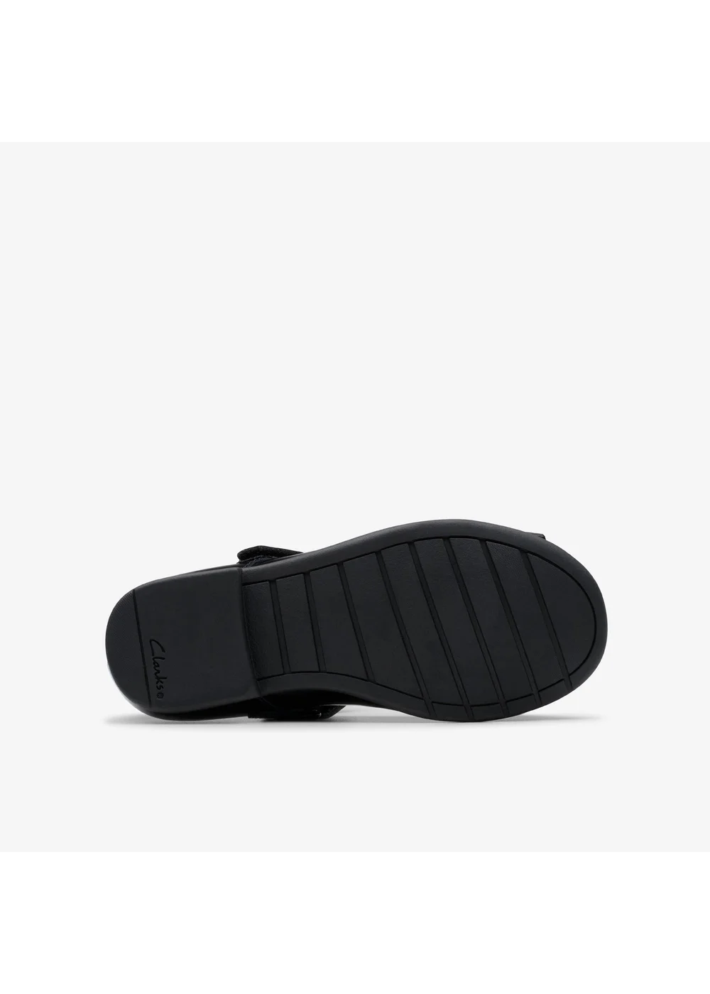 Clarks School Girls Black Scala Tap Toddler Patent Wide - 8 infants Image 3